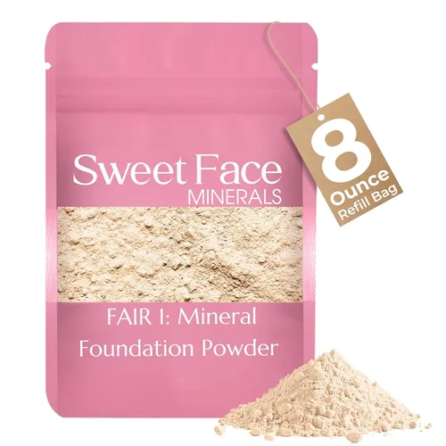 Vista 35 de Sweet Face Minerals - Recambio de polvo de base (BEIGE) (bolsa de 0.42 oz) por Sweet Face Minerals, polvo de maquillaje ligero y mineral suelto