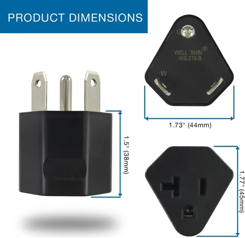 Vista 3 de Conntek Adaptador de Enchufe RV de 30 Amperios Macho a Enchufe de 15/20 Amperios