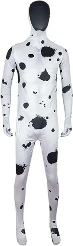 Vista 2 de Disfraz de Super Villano Spot para adultos a través del versículo Cosplay Zentai Onesies Body ajustado para niños Halloween