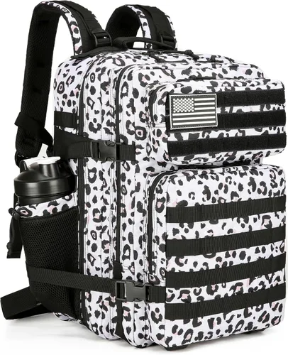 Vista 10 de Mochila táctica militar de 25 litros, resistente Molle, paquete de asalto para el trabajo, gimnasio, al aire libre, senderismo, campamento