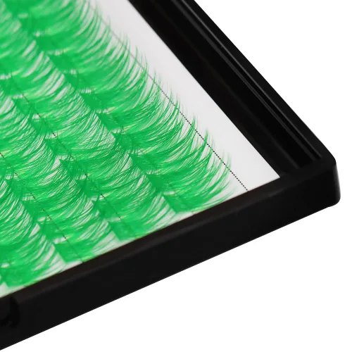 Vista 47 de Pestañas postizas de tallo ancho con varias pestañas falsas de colores D Curl de 10 a 20 mm para elegir, pestañas postizas profesionales