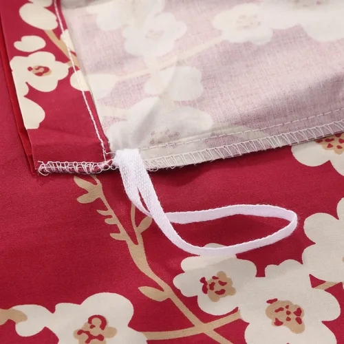Vista 85 de ABREEZE Juego de funda de edredón tamaño individual con cierre de botón, 100% algodón egipcio, juego de ropa de cama floral de granja, color rosa, 3