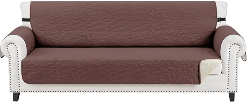 Vista 21 de CUCRAF Funda acolchada antideslizante para sofá, resistente al agua, protector de muebles para sofá de 1 cojín, apto para mascotas, funda de sofá