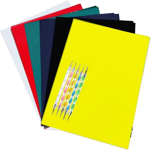 Vista 9 de 100 hojas de papel de transferencia de carbono, papel de copia de carbono azul con 5 lápices capacitivos de doble extremo para madera, papel, lienzo