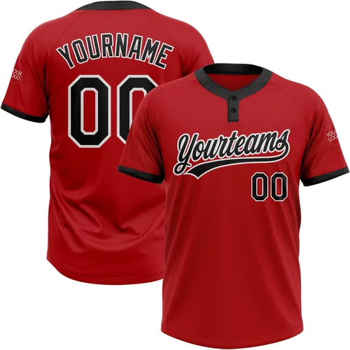 Vista 19 de Camisetas de béisbol personalizadas con dos botones, camisetas de sóftbol personalizadas con logotipo de nombre cosido para hombres, mujeres