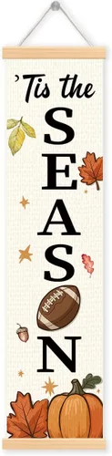 Vista 17 de Pancartas con texto en inglés «Happy Fall Y'all», pancarta de otoño para exteriores, decoración de cosecha de calabaza, decoraciones de Acción