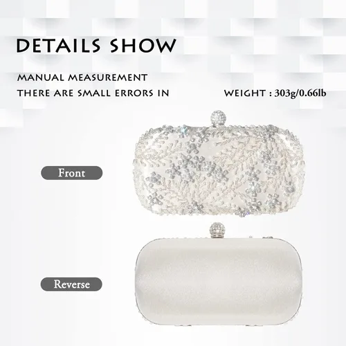 Vista 4 de AOYUNHUI Monederos de mano para mujer, bolso cruzado de boda, bolso cruzado para mujer, boda, graduación, fiesta, club