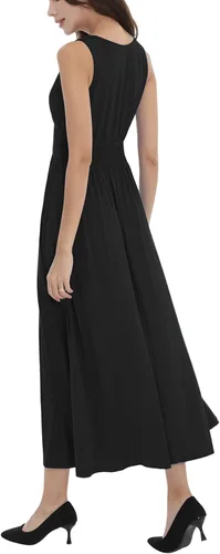 Vista 4 de YIESIES Womens Sleeveless Deep V Neck Spaghetti Strap Backless Split Long Maxi Dress Evening Cocktail Party Dress