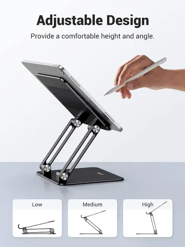 Vista 2 de UGREEN Soporte para Tableta para Escritorio con Doble Varilla de Soporte de Aluminio Ajustable Multi-Ángulo Accesorios de Oficina en Casa Compatible