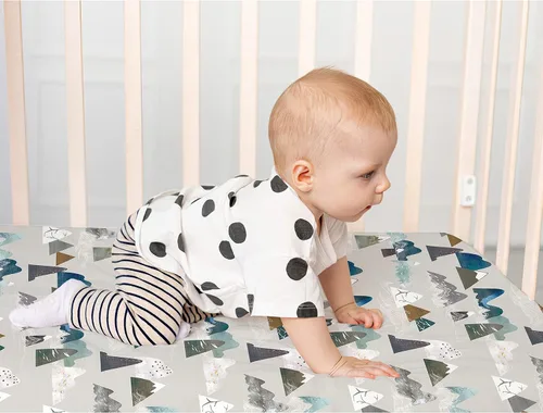 Vista 3 de TANOFAR Sábanas para cuna de bebé y niño, sábanas suaves y transpirables para cuarto de bebé