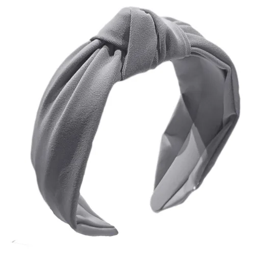 Vista 10 de Diadema para mujeres, diadema ancha anudada, banda elástica para el cabello de yoga, accesorios de moda para el cabello para mujeres (Beige)