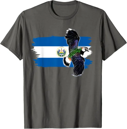 Vista 73 de Camiseta con la bandera de El Salvador, mapa de El Salvador, camiseta de Salvador para mujer, Negro