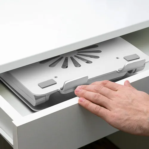 Vista 7 de SOUNDANCE Almohadilla de refrigeración para laptop con ventilador de bajo ruido y concentradores USB 3.0, enfriador ventilado para laptop que evita