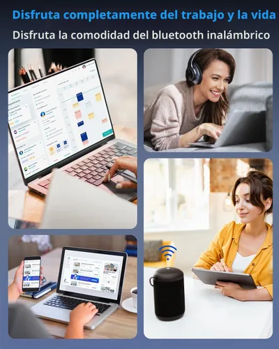 Vista 9 de ZEXMTE Adaptador Bluetooth 6.0 para PC, receptor transmisor Bluetooth USB de doble antena Plug & Play, largo alcance de 656.2 ft/656 pies, chip