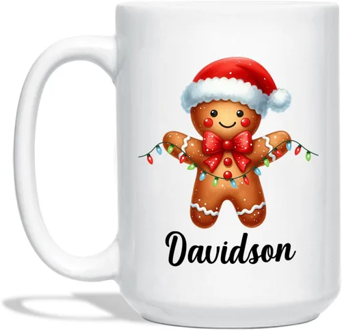 Vista 32 de Taza Personalizada Construcción De Muñeco De Nieve Con Nombre, Taza De Café De Navidad Muñeco De Nieve, Tazas De Árbol De Navidad Personalizadas