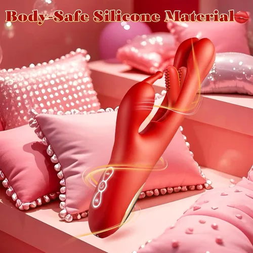 Vista 8 de Vibrador consolador conejo juguetes sexuales – Vibrador masajeador de punto G para mujeres, estimulación del pezón del clítoris, juguetes sexuales 3