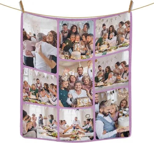 Vista 45 de Regalos personalizados de cumpleaños para el Día del Padre, para papá, abuelo, hombres, manta personalizada con fotos para mi papá, regalos de hija