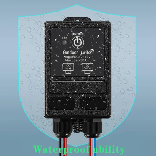 Vista 3 de Interruptor de control remoto inalámbrico de 12 voltios con conector SAE, interruptor remoto inalámbrico impermeable de largo alcance de 328 pies