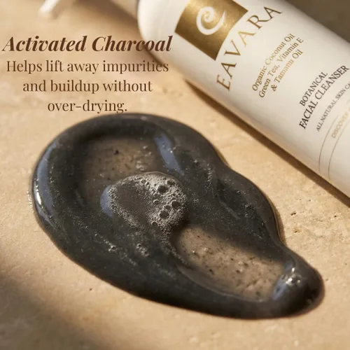Vista 4 de Jabón facial orgánico – Anti-envejecimiento, hidratante, limpiador diario suave para mujeres y hombres con aceite de coco, aloe vera, carbón