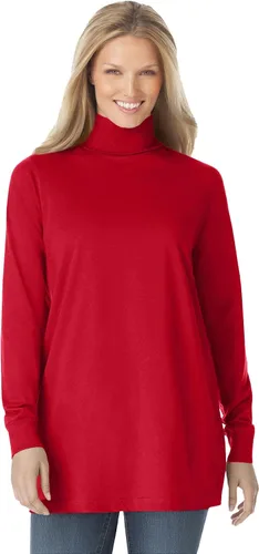Vista 11 de Camisa algodón, cuello de tortuga, talla grande, Perfecta, para mujer. Banana