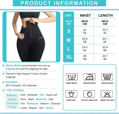 Vista 3 de OCIOVAN Pantalones de yoga de cintura alta para mujer con cinturón de corsé ajustable, leggings deportivos para entrenamiento de cintura