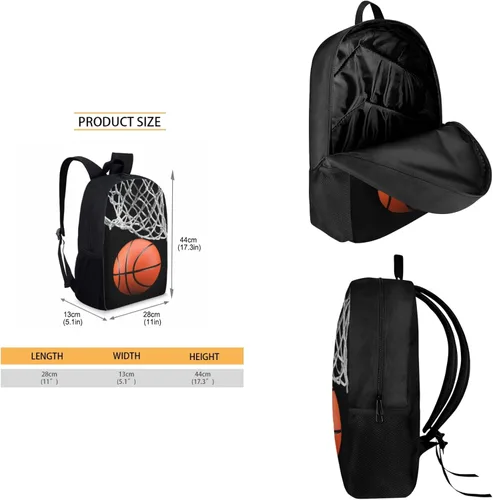 Vista 110 de HUGS IDEA Juego de 3 bolsas escolares con aislamiento térmico para el almuerzo, estuche para lápices