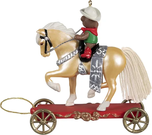 Vista 2 de Hallmark Keepsake Adorno de Navidad, año 2021, un pony para Navidad