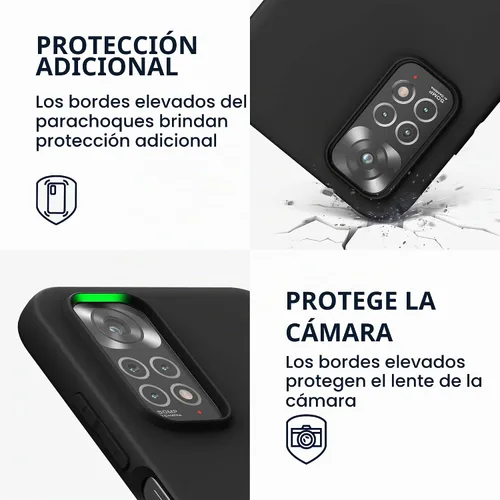 Vista 3 de kwmobile Funda compatible con Xiaomi Redmi Note 11 / Note 11S - Funda protectora de silicona TPU suave y delgada - Negro mate