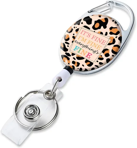 Vista 24 de Portatarrete de Insignia Retráctil con Portarretes Retráctil para Llaves, Lindo Portarrete de Insignia Decorativo para Enfermeras con Clip