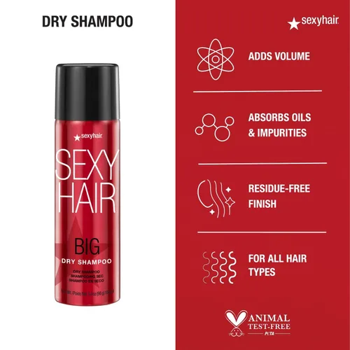 Vista 8 de SexyHair Big Dry Shampoo Elimina aceites e impurezas Proporciona volumen adicional Todo tipo de cabello