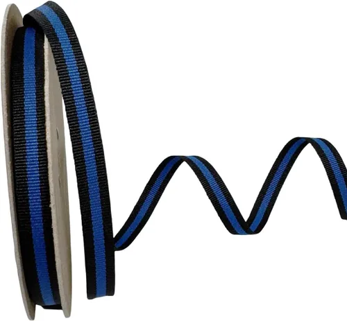 Vista 2 de Cinta de grogrén a rayas de bandera estadounidense de 1-3/8 pulgadas, 20 yardas, fabricada en Estados Unidos, (varios anchos y yardas disponibles)