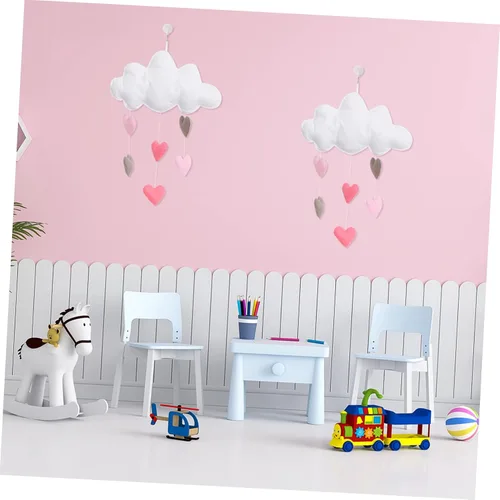 Vista 6 de SHOWERORO Decoración para habitación de niños, decoración de habitación de niños, decoración colgante de nube, decoración de ensueño, decoración