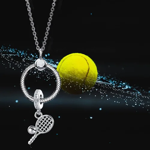 Vista 6 de YSAHan Abalorio deportivo con diseño de tenis y béisbol, para pulsera Pandora