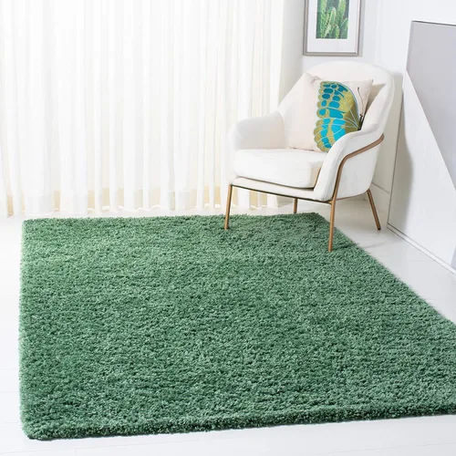 Vista 13 de SAFAVIEH Venus Shag Collection - Alfombra decorativa, 2 pies 2 pulgadas x 4 pies, color azul, diseño sólido, no desprende pelusa y de fácil cuidado