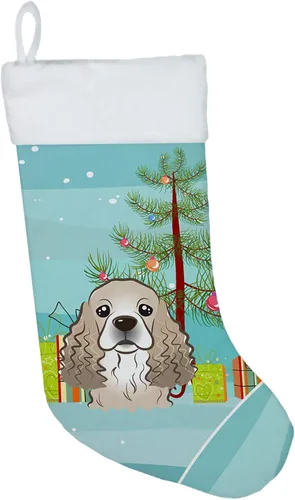 Vista 35 de Caroline's Treasures BB1590CS Árbol de Navidad y Alaskan Malamute Calcetines de Navidad para colgar en la chimenea, decoración de fiesta de Navidad