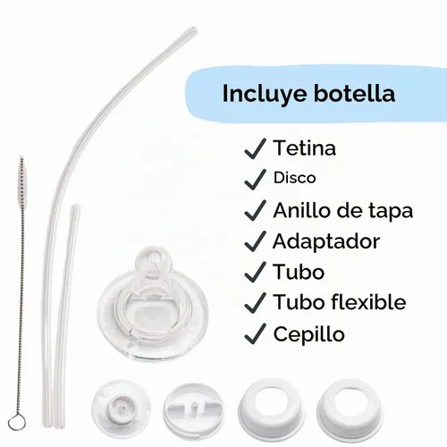 Vista 2 de Podee - Botella manos libres para bebé, sistema de alimentación anti-cólicos, Multicolor