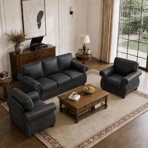 Vista 32 de Couchus Silla decorativa Mid-Century de 42 pulgadas de ancho, sofá
