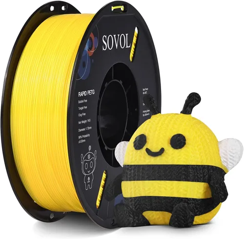 Vista 30 de Sovol Materiales de impresión 3D del filamento 5.74 ft m 2.2 lbs de PETG de Alta precisión, fuerte dureza, tensión de cableado, precisión Verde