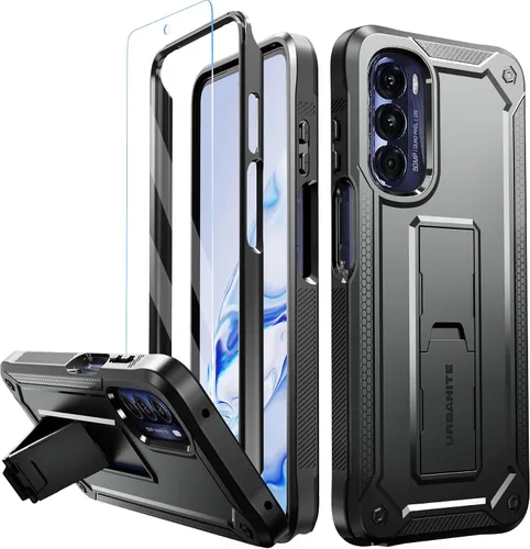 Vista 13 de URBANITE Funda protectora resistente a prueba de golpes para Motorola Moto G Stylus 4G (2022), de grado militar, con protector de pantalla y soporte