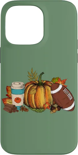 Vista 21 de Fall Football Pumpkin Coffee Latte Case for iPhone 17
