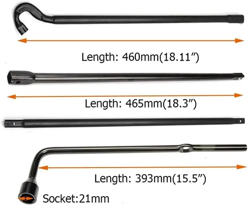 Vista 3 de Dr.Roc Kit de herramientas de neumático de repuesto con mango de gato de neumático de repuesto y llave de rueda de repuesto compatible con Toyota