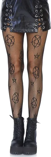 Vista 20 de Leg Avenue Women's Dark Alternative Fishnet Tights multicolor/fantasía (Barbed Wire)
