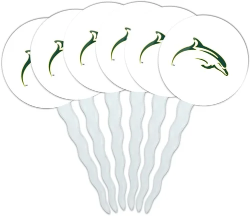 Vista 354 de Abilene Christian - Juego de 6 palillos para cupcakes con logotipo secundario