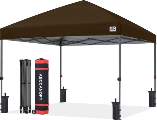 Vista 36 de ABCCANOPY Toldo desplegable – Tienda de campaña portátil para patio al aire libre resistente para patio trasero y terraza con 4 bolsas de arena Beige