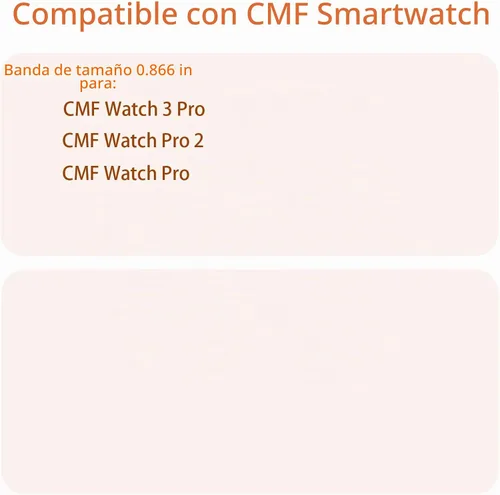 Vista 2 de Lamshaw Correa compatible con CMF Watch 3 Pro, correa de repuesto de silicona transpirable de 0.866 pulgadas compatible con CMF Watch Pro 1, 2, 3