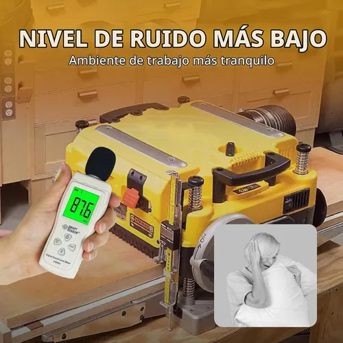 Vista 5 de Cabezal de corte helicoidal en espiral de 13 pulgadas para cepilladora DeWalt DW735 DW735X, cabezal de corte helicoidal, 4 filas, 60 insertos