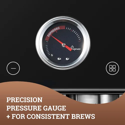 Vista 19 de Máquina de espresso con distribución automática y tazón con molinillo, cafetera barista con cold brew, espumador de leche para latte, máquina