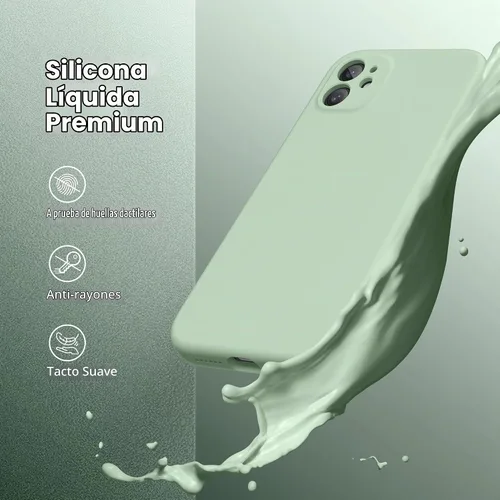 Vista 4 de Funda magnética de silicona para iPhone 11, compatible con MagSafe, protección completa de la cámara, protector de pantalla, delgada, a prueba