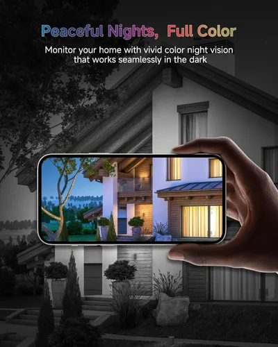 Vista 6 de Cámara de seguridad Noorio B200 inalámbrica para exteriores magnética, cámaras 1080p para seguridad del hogar, cámara WiFi para interiores