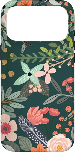 Vista 22 de Cute Colorful Garden Botanical Floral Pattern Case for iPhone 17